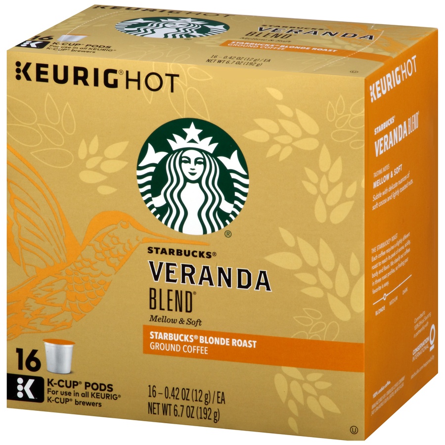 slide 3 of 7, Starbucks Veranda Blend Blonde Roast Coffee Cup Pods, 16 ct