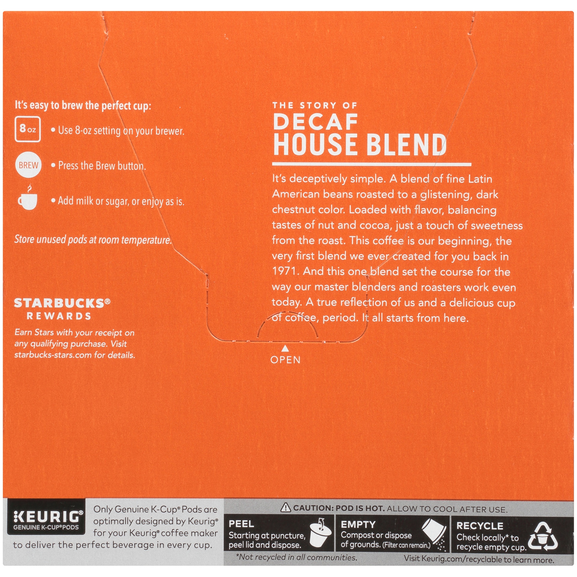 slide 6 of 7, Starbucks House Blend Medium Roast Coffee - Decaf Cup Pods, 16 ct