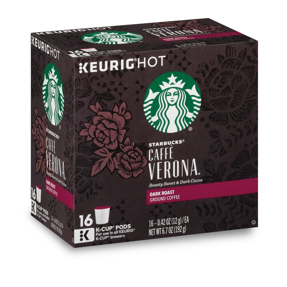 slide 4 of 5, Starbucks Caff Verona Dark Roast Coffee Cup Pods, 16 ct