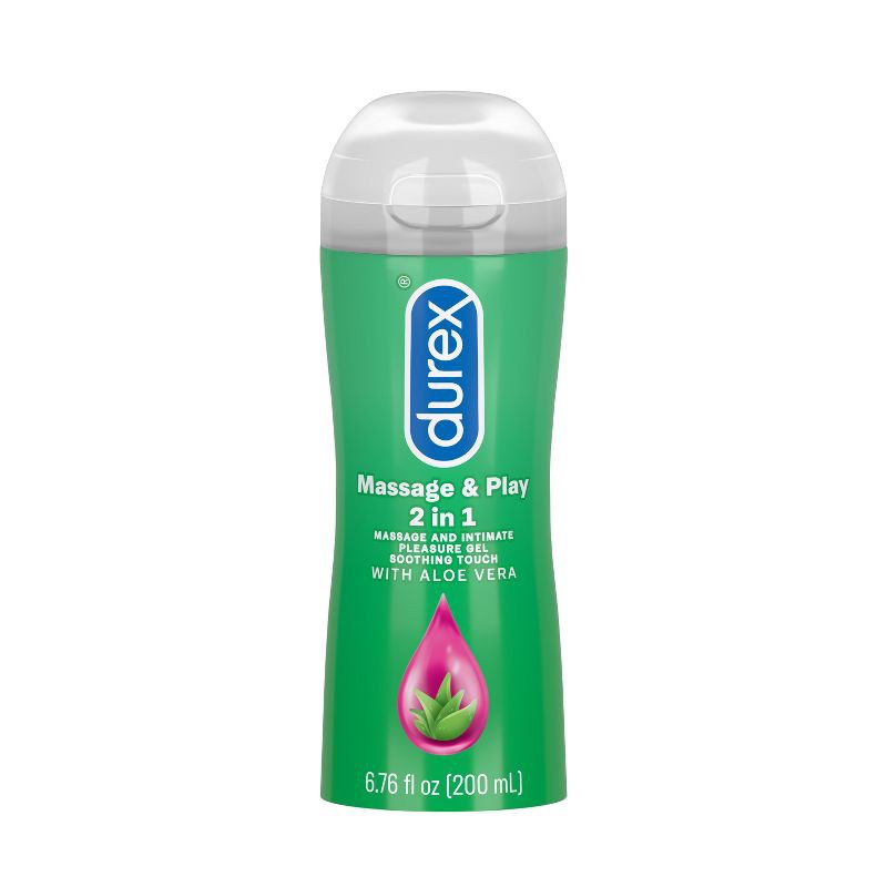 slide 1 of 1, Durex Soothing Touch with Aloe Vera Massage and Play 2-in-1 Massage and Intimate Pleasure Gel - 6.76 fl oz, 6.76 fl oz