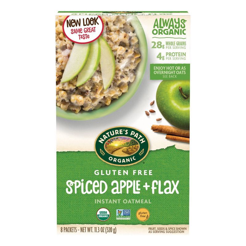 slide 1 of 6, Nature's Path Organic Gluten Free Oatmeal Spiced Apple with Flax - 11.3oz, 11.3 oz