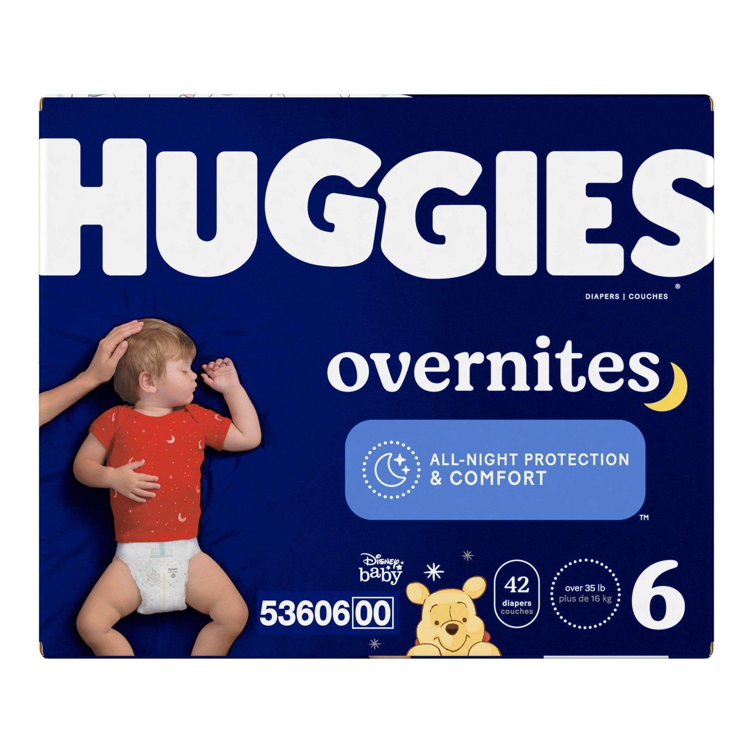 slide 9 of 13, Huggies Disposable Overnight Diapers - Size 6 - 42ct, 42 ct