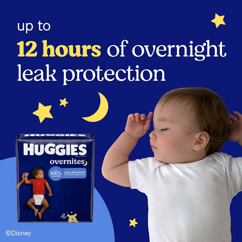 slide 9 of 12, Huggies Overnites Nighttime Baby Diapers - Size 6 - 42ct, 6 x 42 ct