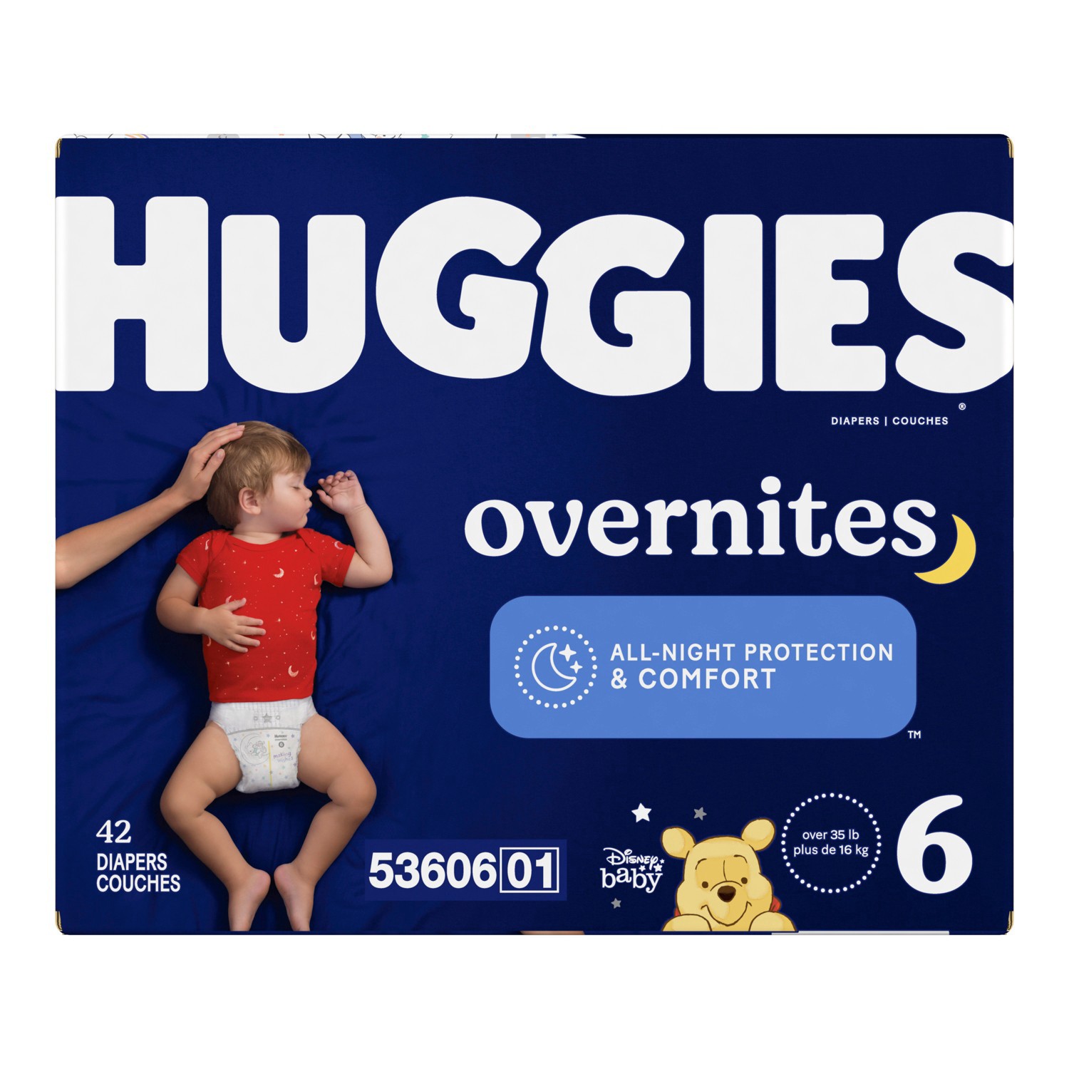 slide 10 of 13, Huggies Disposable Overnight Diapers - Size 6 - 42ct, 42 ct