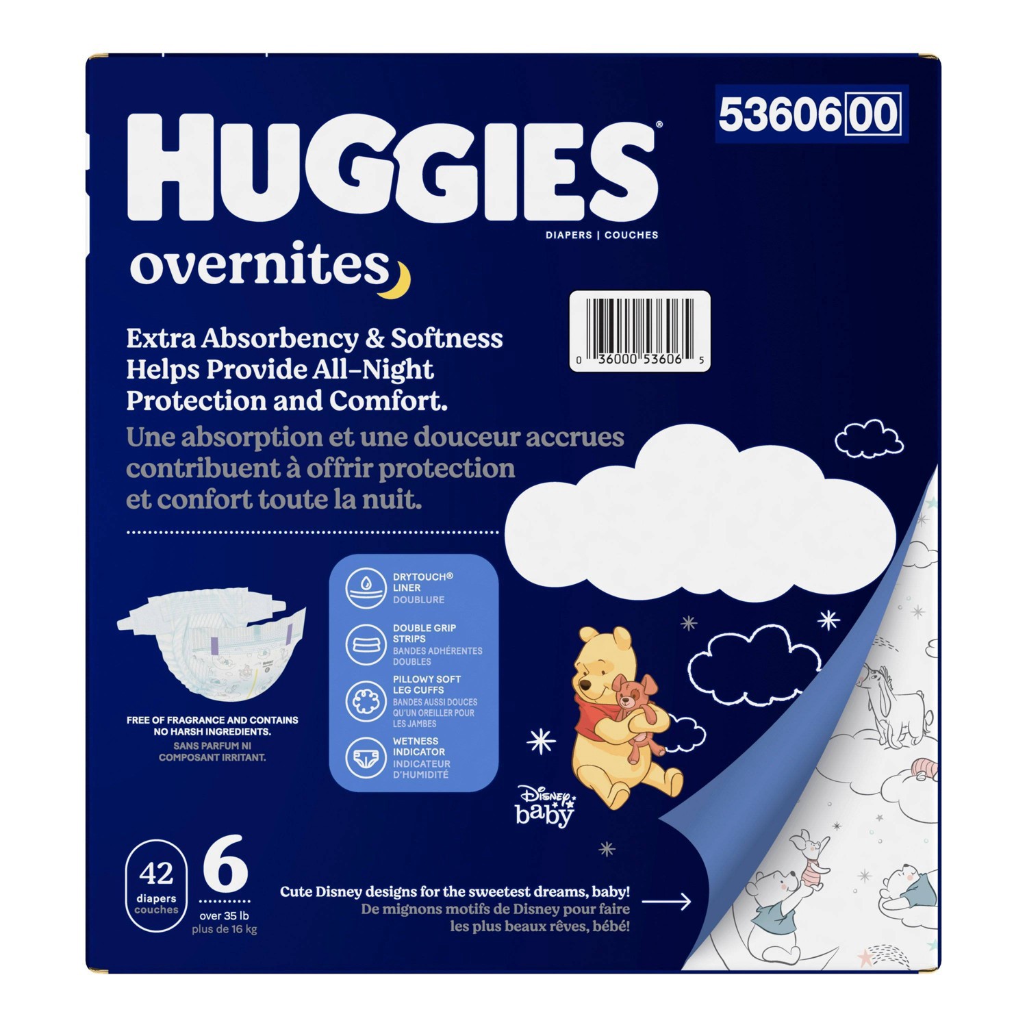slide 11 of 13, Huggies Disposable Overnight Diapers - Size 6 - 42ct, 42 ct