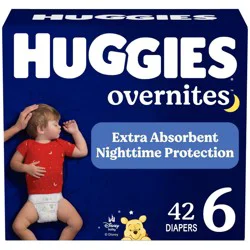 Huggies Overnites Nighttime Protection Diapers - Size 6 - 42ct