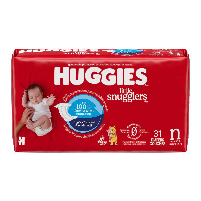 slide 2 of 14, Huggies Little Snugglers Diapers - Newborn - 31ct, 31 ct