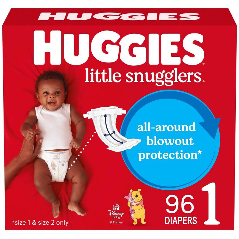 slide 1 of 14, Huggies Little Snugglers Diapers - Size 1 - 96ct, 1 x 96 ct