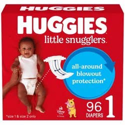 Huggies Little Snugglers Diapers - Size 1 - 96ct