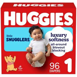 Huggies Little Snugglers Gentle Protection Diapers - Size 1 - 96ct