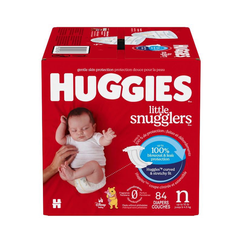 slide 2 of 14, Huggies Little Snugglers Diapers - Newborn - 84ct, 84 ct