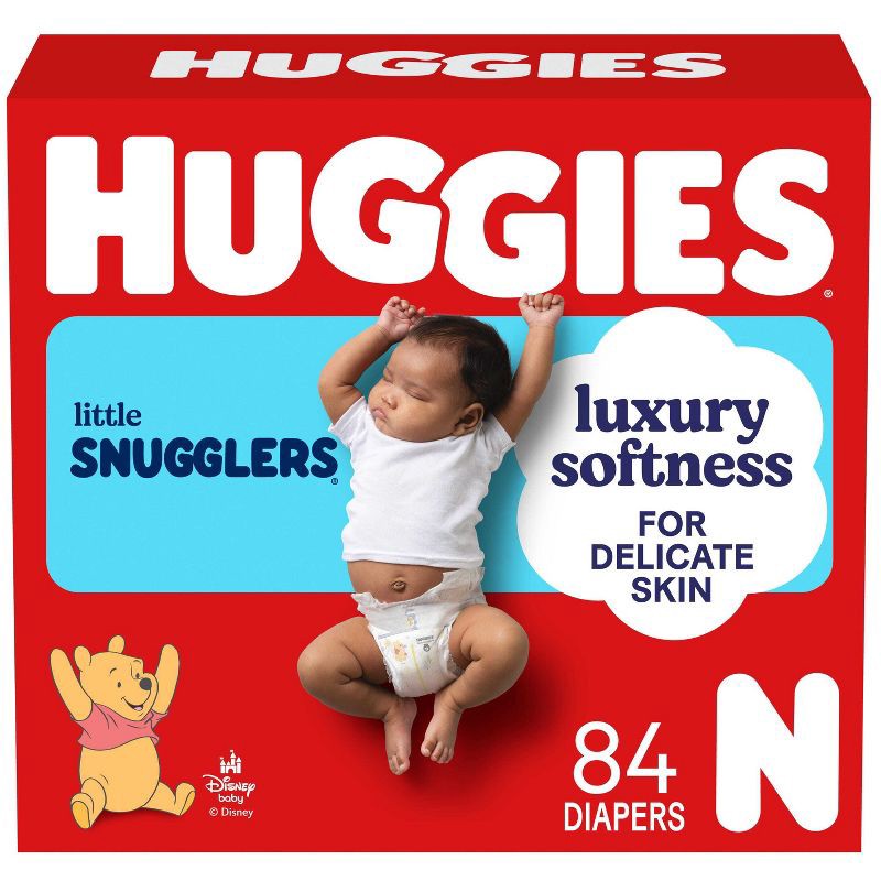 slide 1 of 9, Huggies Little Snugglers Gentle Protection Diapers - Newborn - 84ct, 84 ct