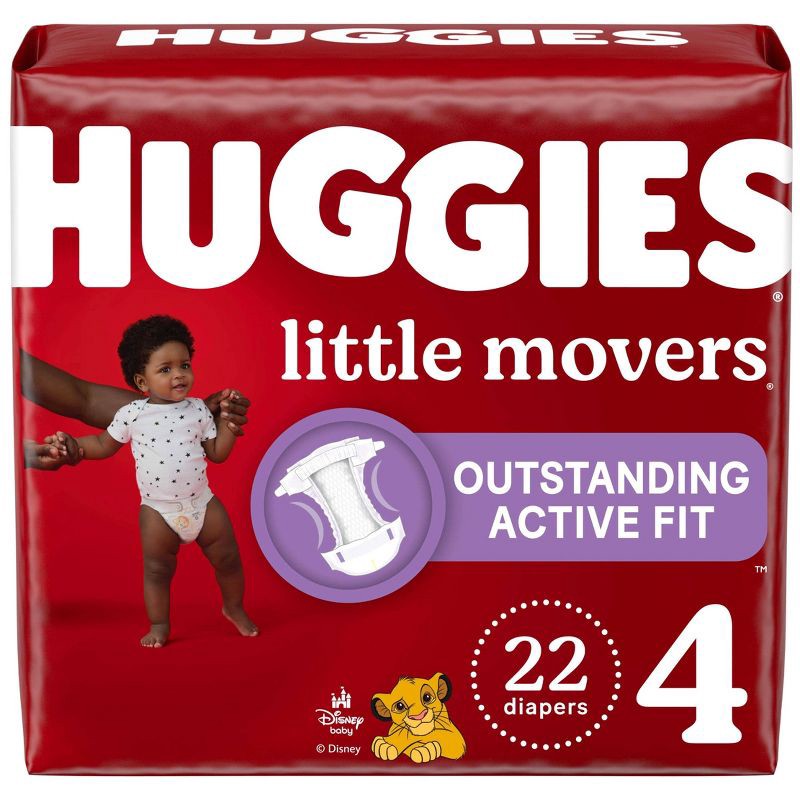slide 1 of 14, Huggies Little Movers Active Fit Diapers - Size 4 - 22ct, 4 x 22 ct