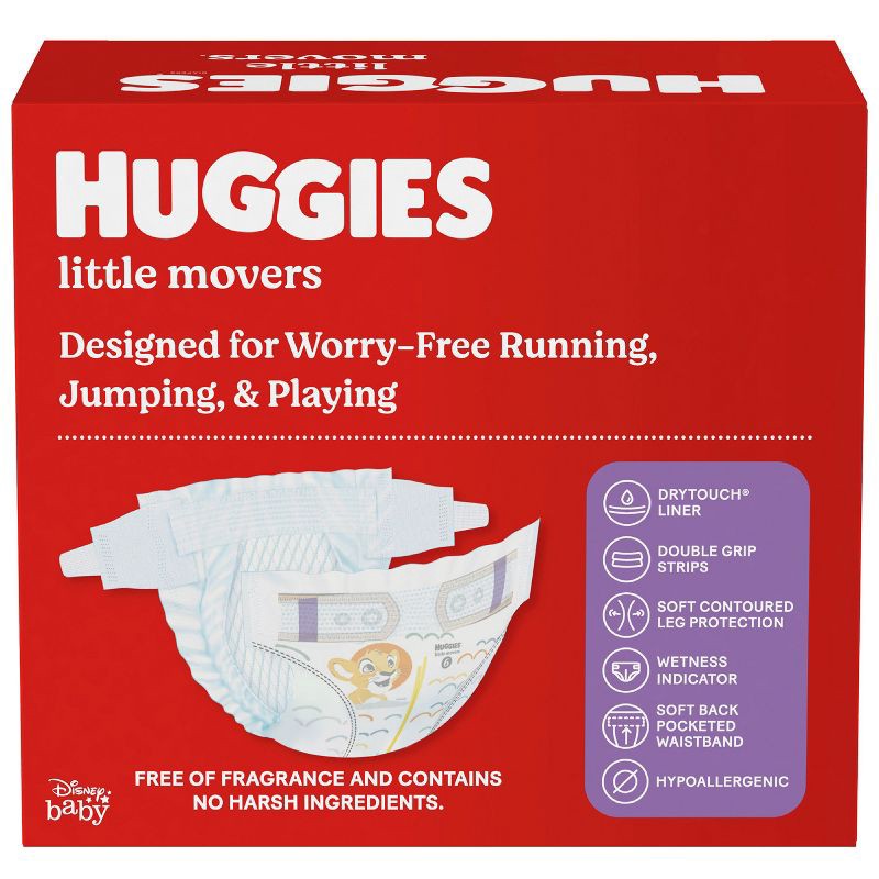 slide 11 of 13, Huggies Little Movers Diapers - Size 4 - 22ct, 4 x 22 ct