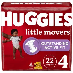 Huggies Little Movers Active Fit Diapers - Size 4 - 22ct