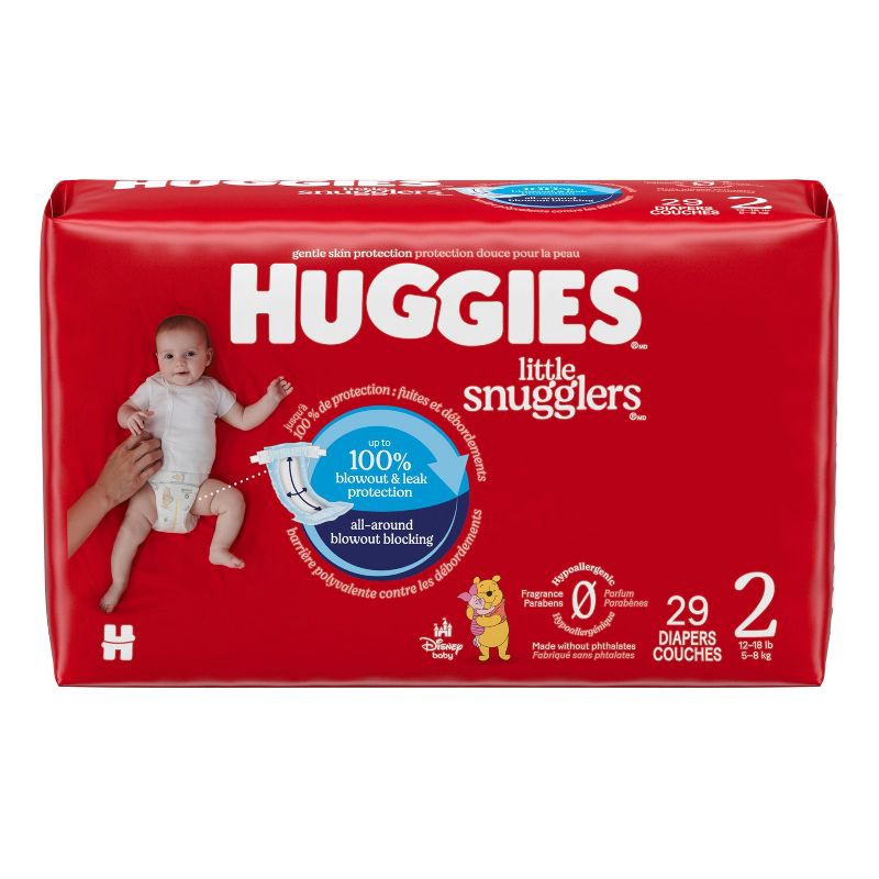 slide 2 of 14, Huggies Little Snugglers Diapers - Size 2 - 29ct, 2 x 29 ct