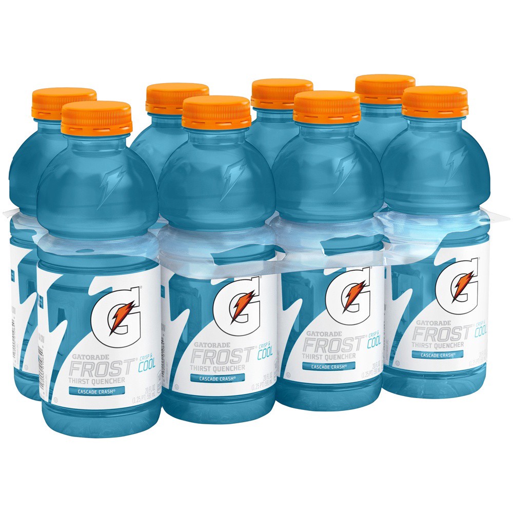 slide 3 of 5, Gatorade Frost Thirst Quencher Cascade Crash 20 Fl Oz 8 Count, 8 ct; 20 fl oz