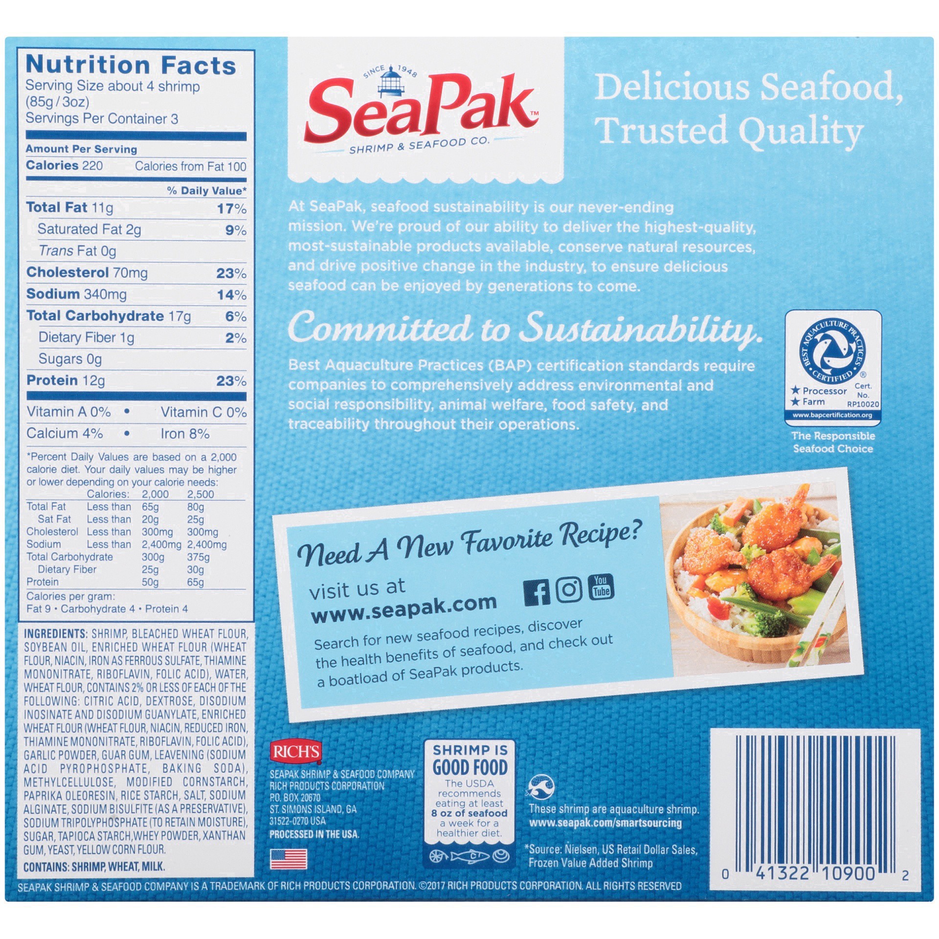 slide 20 of 59, SeaPak Shrimp and Seafood Co. Jumbo Butterfly Shrimp 9 oz. Box, 9 oz