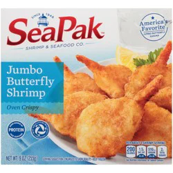 SeaPak Shrimp and Seafood Co. Jumbo Butterfly Shrimp 9 oz. Box