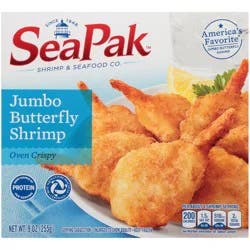 SeaPak Shrimp and Seafood Co. Jumbo Butterfly Shrimp 9 oz. Box
