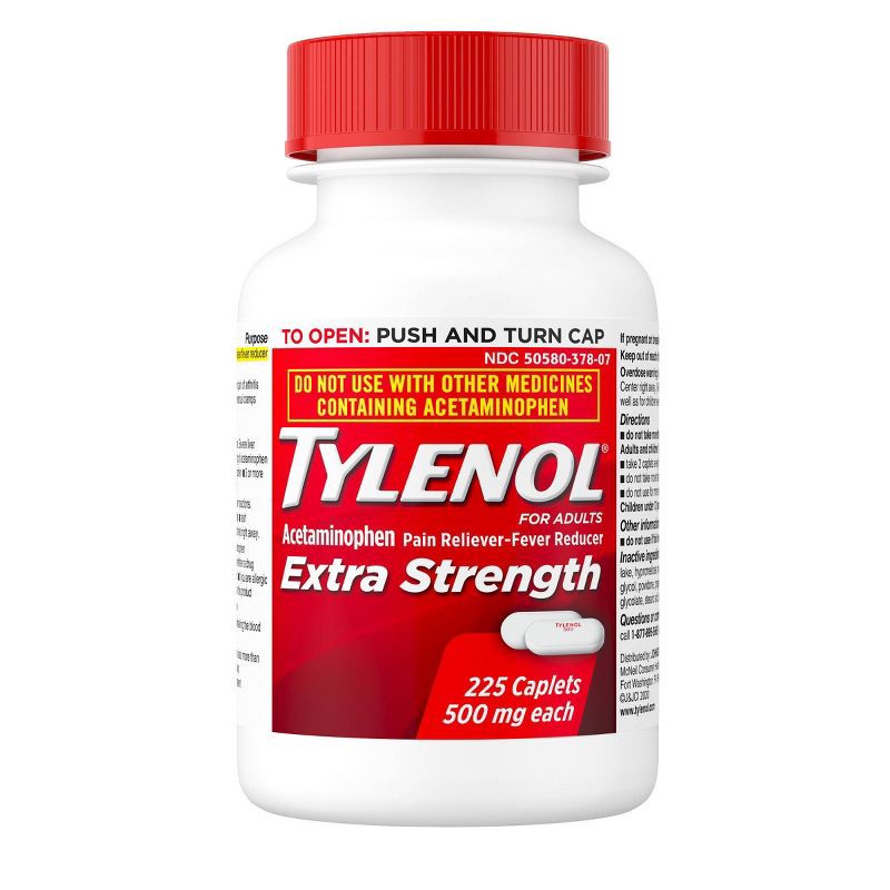 slide 2 of 9, Tylenol Extra Strength Pain Reliever & Fever Reducer Caplets - Acetaminophen - 225ct, 225 ct