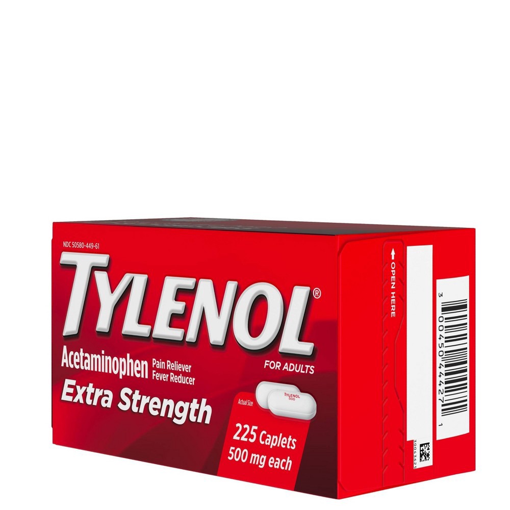 Tylenol Extra Strength Caplets with Acetaminophen, Pain Reliever