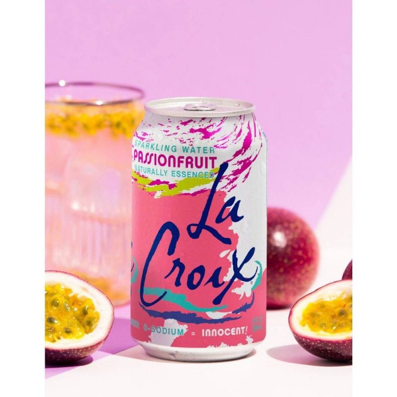 slide 3 of 4, LaCroix Sparkling Water Passionfruit - 8pk/12 fl oz Cans, 8 ct; 12 fl oz