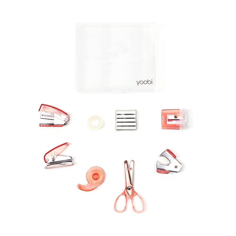 slide 2 of 8, Mini Office Supply Kit - Pink - Yoobi™, 1 ct