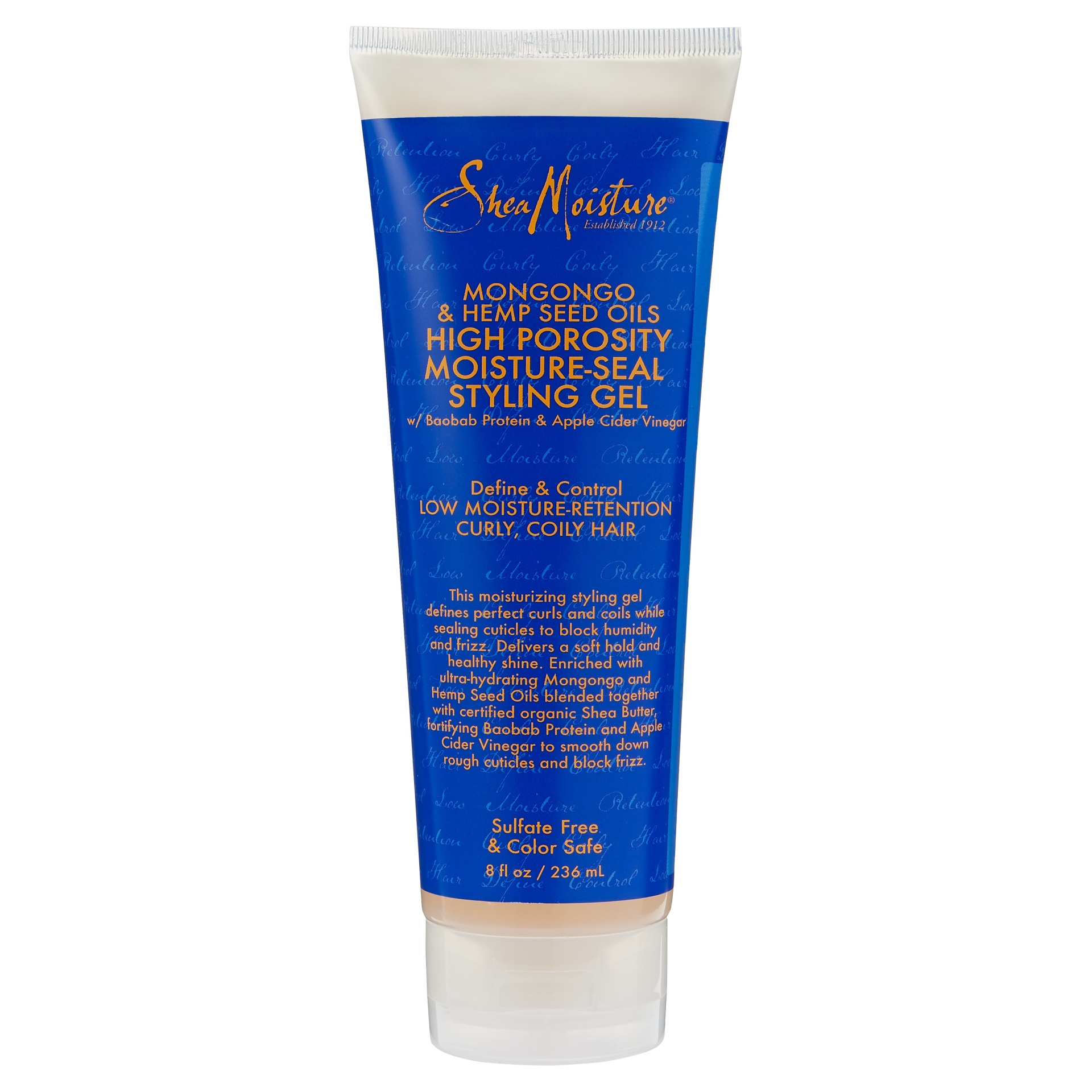 slide 1 of 1, SheaMoisture Mongongo & Hemp Seed Oils High Porosity Moisture-Seal Styling Gel, 8 oz