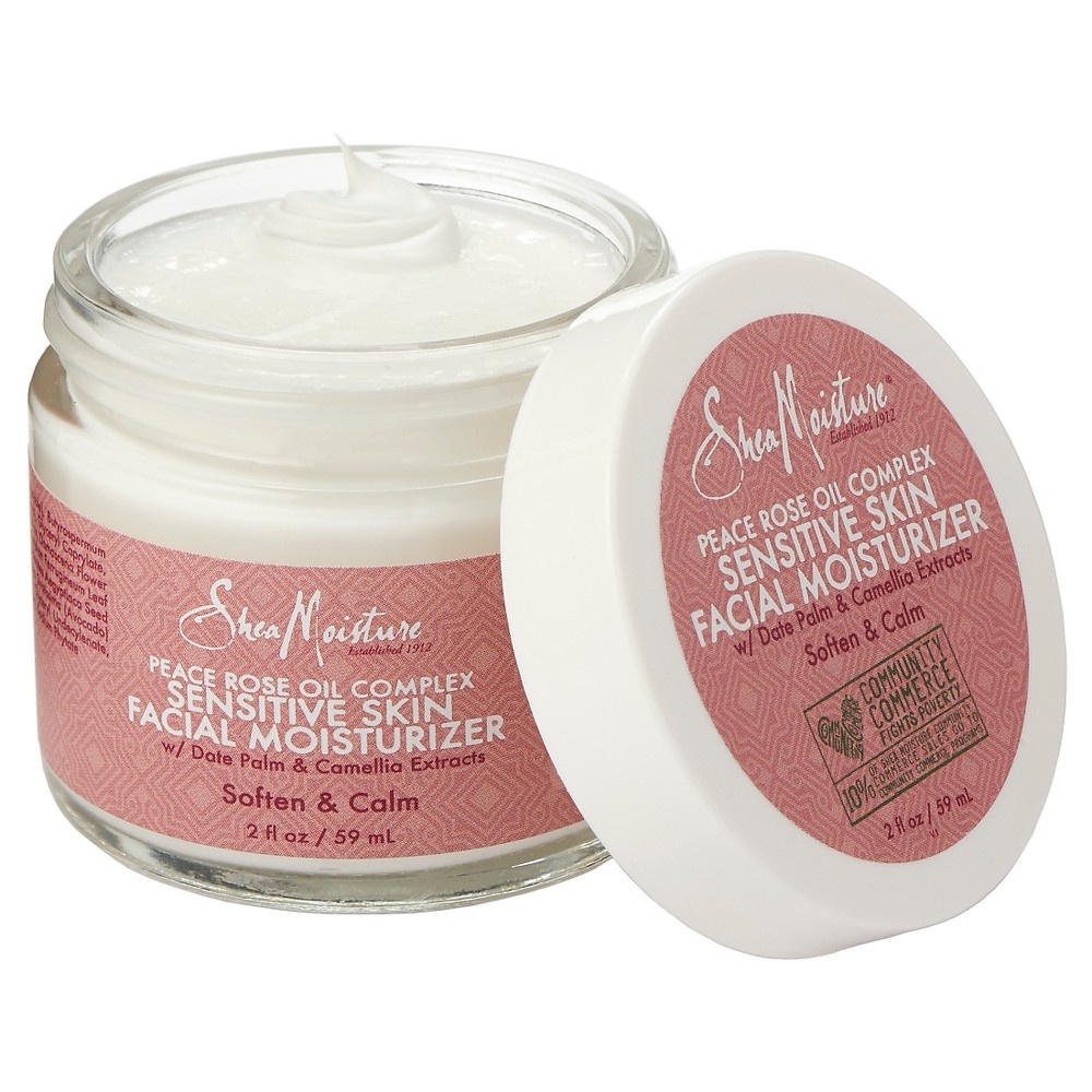 slide 2 of 2, SheaMoisture Peace Rose Oil Complex Sensitive Skin Facial Moisturizer, 2 fl oz