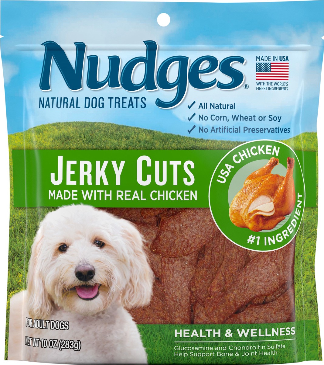 slide 1 of 1, Nudges Chicken Jerky Cuts Dog Treats 10 oz, 10 oz