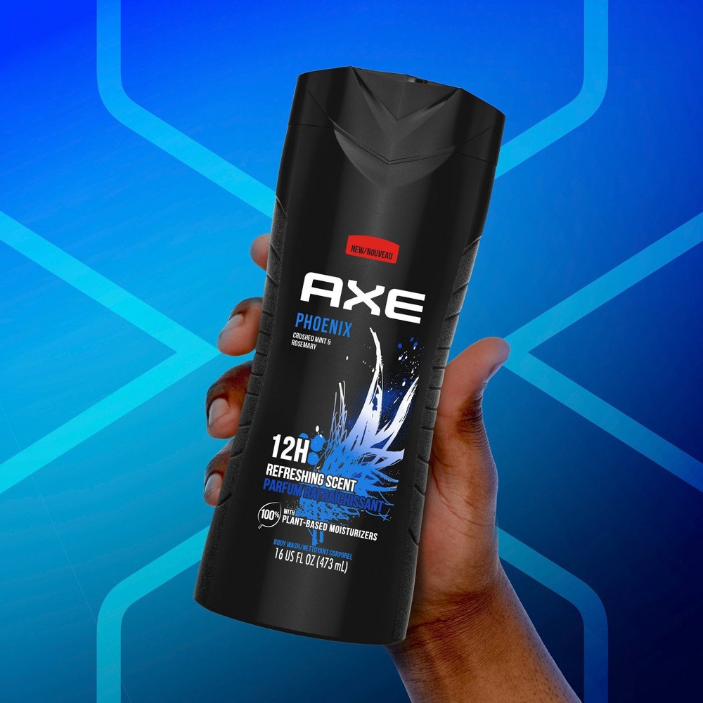 slide 4 of 6, AXE Phoenix Clean + Cool Crushed Mint & Rosemary Scent Body Wash Soap - 16 fl oz, 31 fl oz