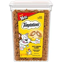 Temptations Classic Tasty Chicken Flavor Crunchy Cat Treats - 16oz