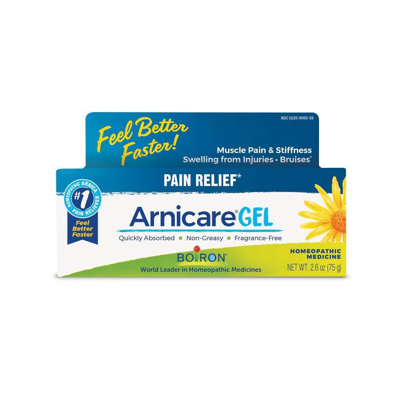 slide 3 of 8, Boiron Arnicare Gel for Relief of Joint Pain, Muscle Pain, Muscle Soreness, and Swelling from Bruises or Injury Non-greasy and Fragrance-Free - 2.6 oz, 2.6 oz