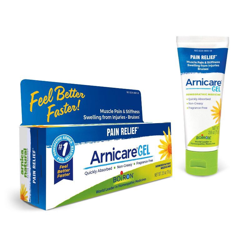 slide 1 of 8, Boiron Arnicare Gel for Relief of Joint Pain, Muscle Pain, Muscle Soreness, and Swelling from Bruises or Injury Non-greasy and Fragrance-Free - 2.6 oz, 2.6 oz