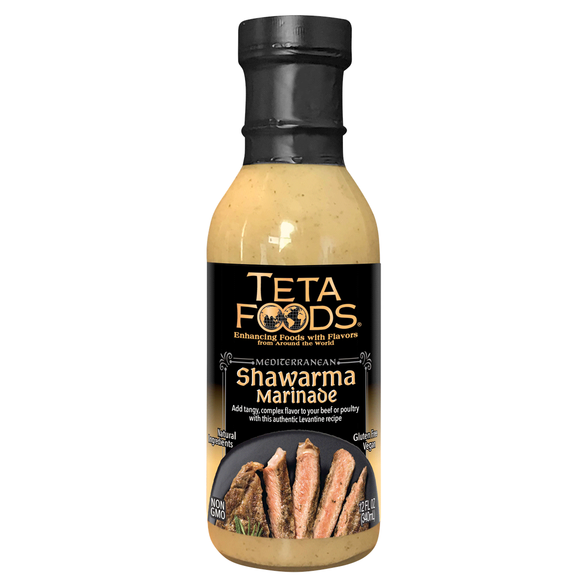 slide 1 of 9, Teta Foods Shawarma, 12 fl oz