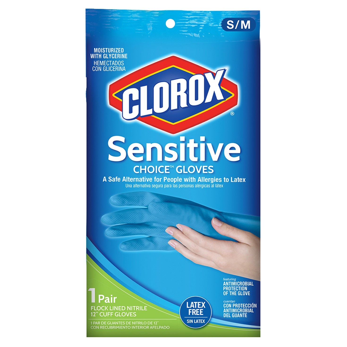 slide 1 of 1, Clorox Sensitive Choice Gloves - S/M, 1 ct