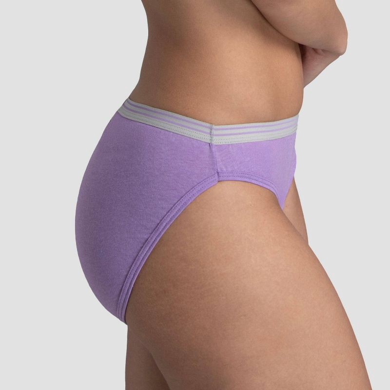slide 3 of 5, Fruit of the Loom Women's 6pk Bikini Underwear - Colors May Vary 7: Tagless, Mid Rise, 6 ct