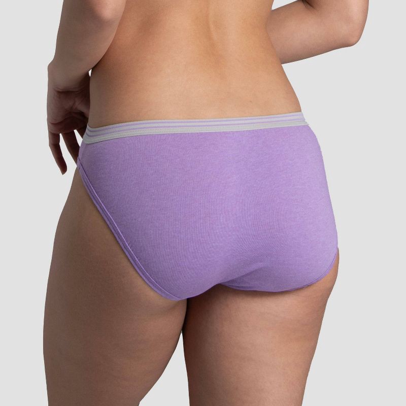 slide 4 of 5, Fruit of the Loom Women's 6pk Bikini Underwear - Colors May Vary 7: Tagless, Mid Rise, 6 ct