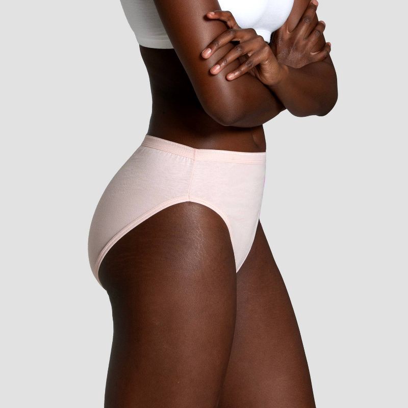 slide 4 of 6, Fruit of the Loom Women's 6pk Hi-Cut Underwear - Colors May Vary 9: Cotton, Tagless, Breathable, Moisture Wicking, Knit Fabric, 6 ct