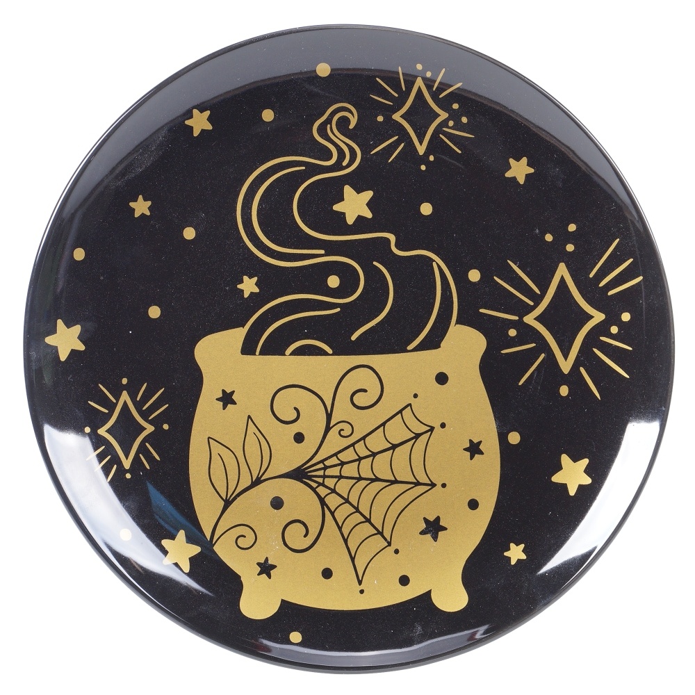slide 1 of 1, Holiday Home Moon Cauldron Salad Plate, 8.5 in