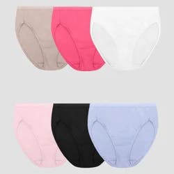 Fruit of the Loom Women's 6pk Cotton Hi-Cut Underwear - Colors May Vary 7