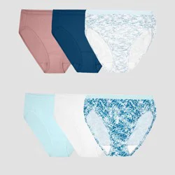 Fruit of the Loom Women's 6pk Cotton Hi-Cut Underwear - Colors May Vary 5