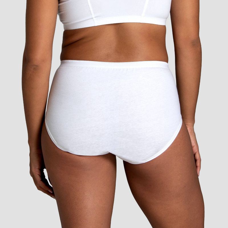 slide 5 of 6, Fruit of the Loom Women's 6pk Classic Briefs - Colors May Vary 8: Tagless, High Rise, Solid & Stripes, 6 ct