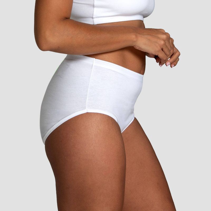 slide 4 of 6, Fruit of the Loom Women's 6pk Classic Briefs - Colors May Vary 10: Tagless, High Rise, Solid & Stripes, 6 ct