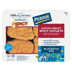 PERDUE No Antibiotics Ever Spicy Breaded Chicken Cutlets, 12 oz.