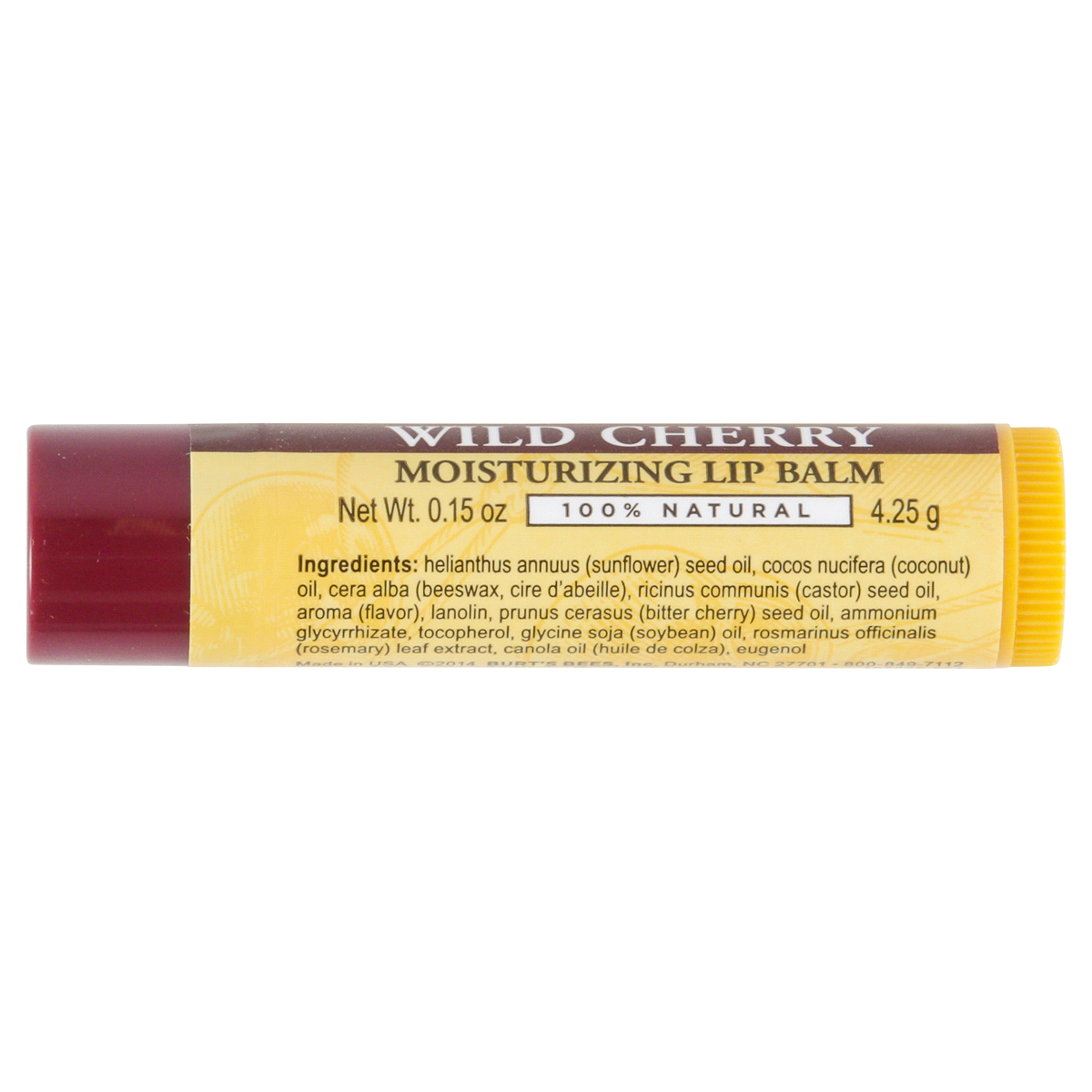 slide 2 of 4, Burt's Bees Moisturizing Lip Balm Wild Cherry, 0.15 oz