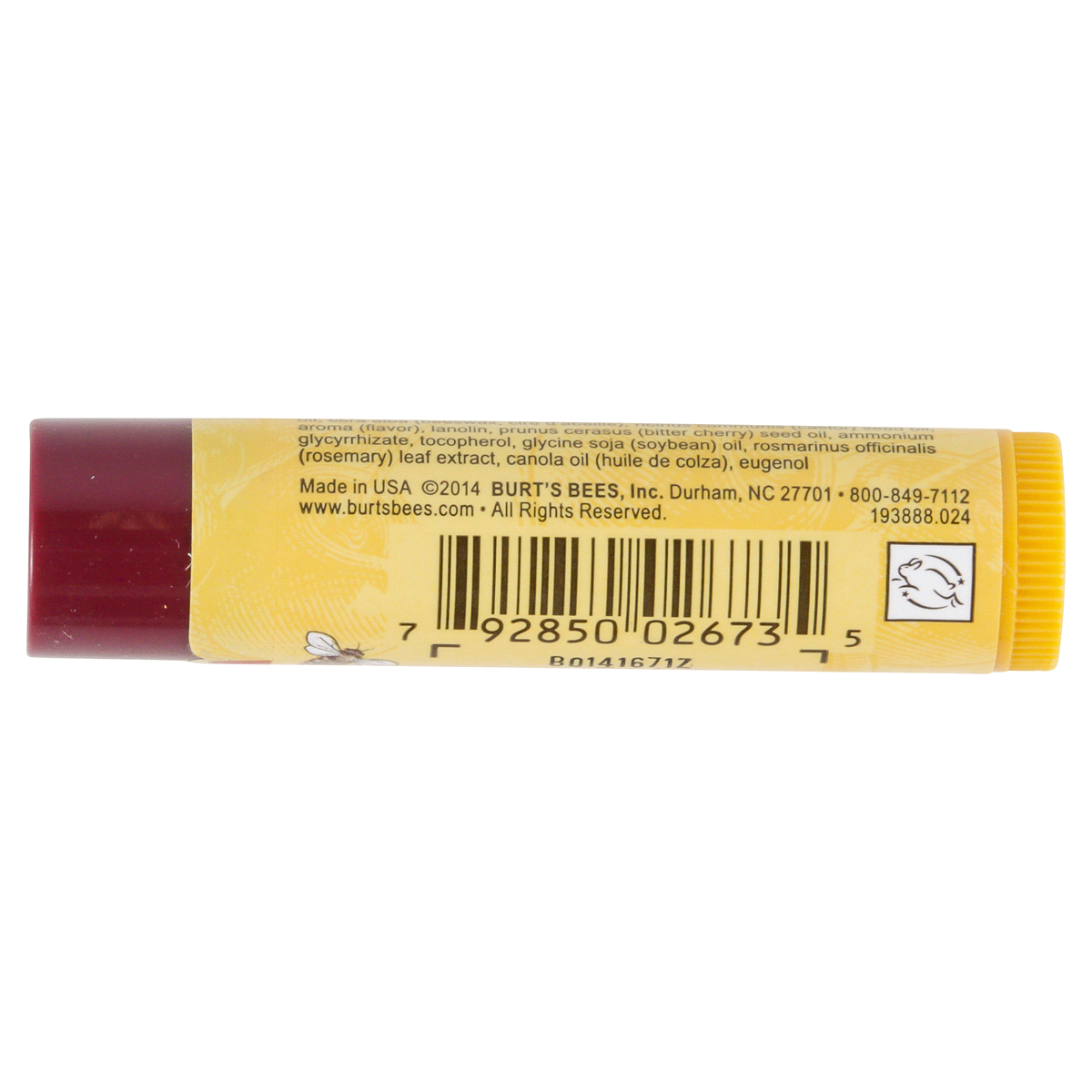 slide 4 of 4, Burt's Bees Moisturizing Lip Balm Wild Cherry, 0.15 oz