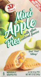 JJ's Bakery 6 Pack Mini Apple Pies, 6 ea