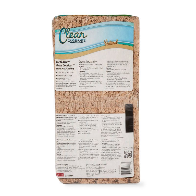 slide 2 of 5, Kaytee Clean Comfort Rabbit, Guinea Pig, Chinchilla, Gerbil and Hamster Low Dust and Odor Control Pet Bedding - Brown - 24.6L/3.4lbs, 24.6 liter, 3.4 lb
